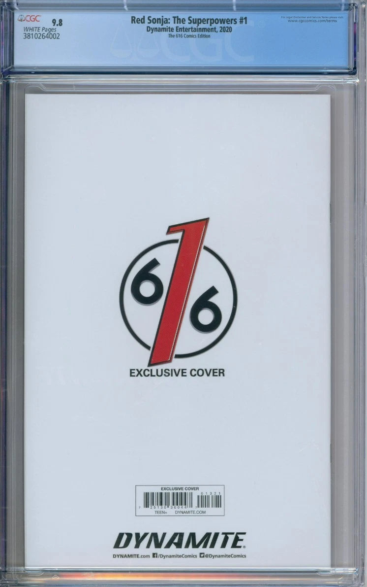 Red Sonja: The Superpowers #1 (B) CGC 9.8 "Virgin" Cover