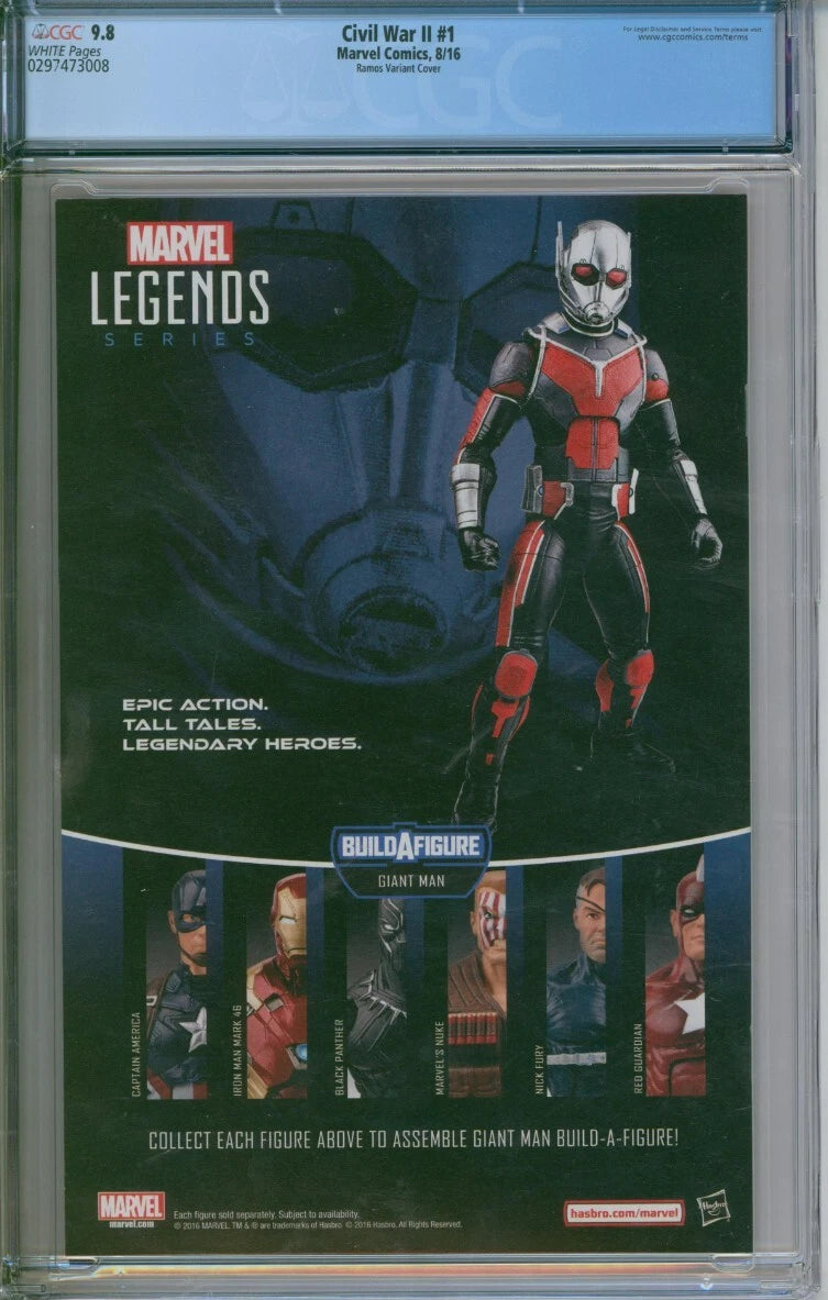 Civil War II #1 CGC 9.8 Ramos Variant Cover
