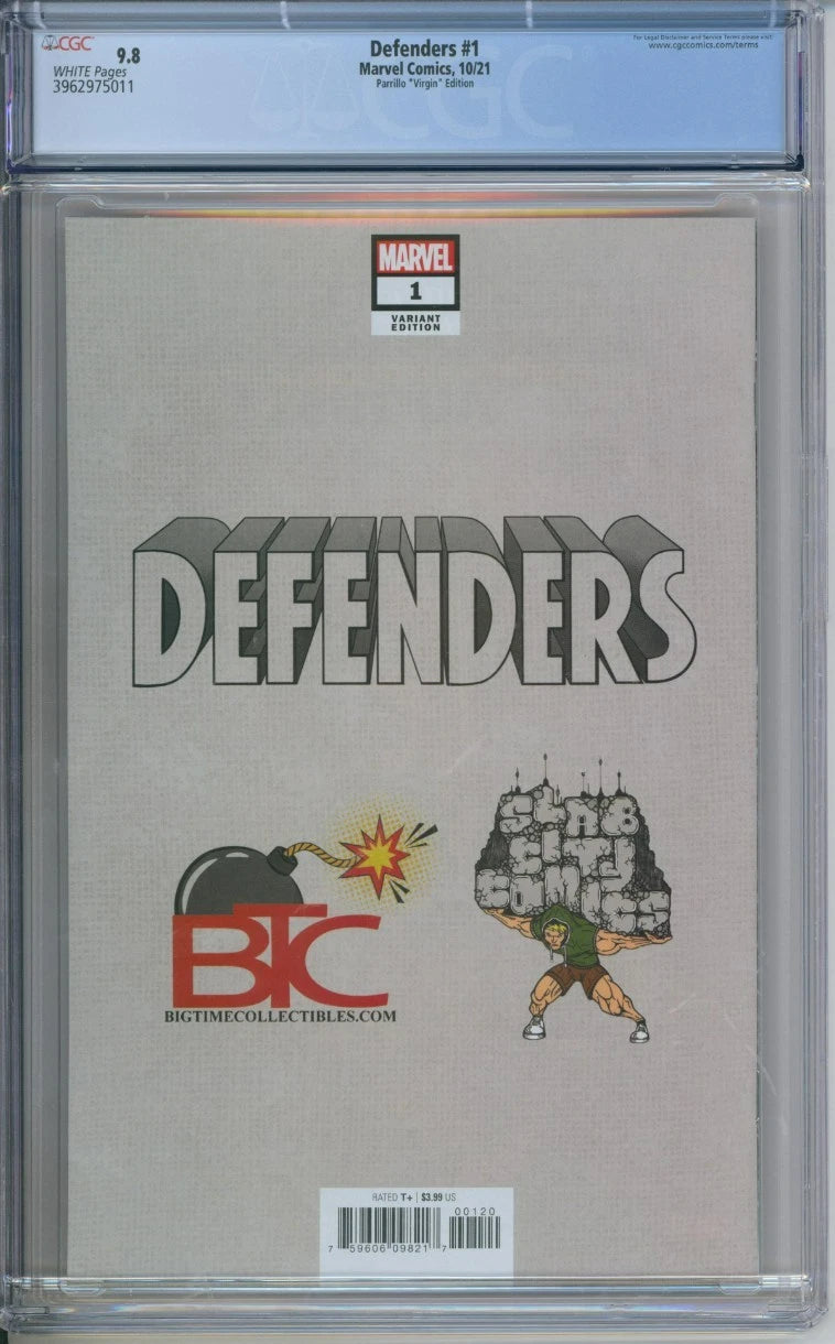 Defenders #1 CGC 9.8 Parillo "Virgin" Edition
