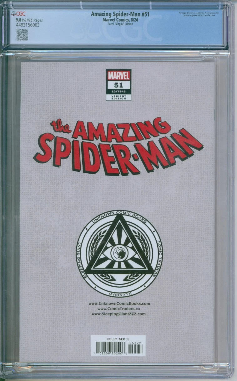 The Amazing Spider-Man #51 CGC 9.8 Parel "Virgin" Edition