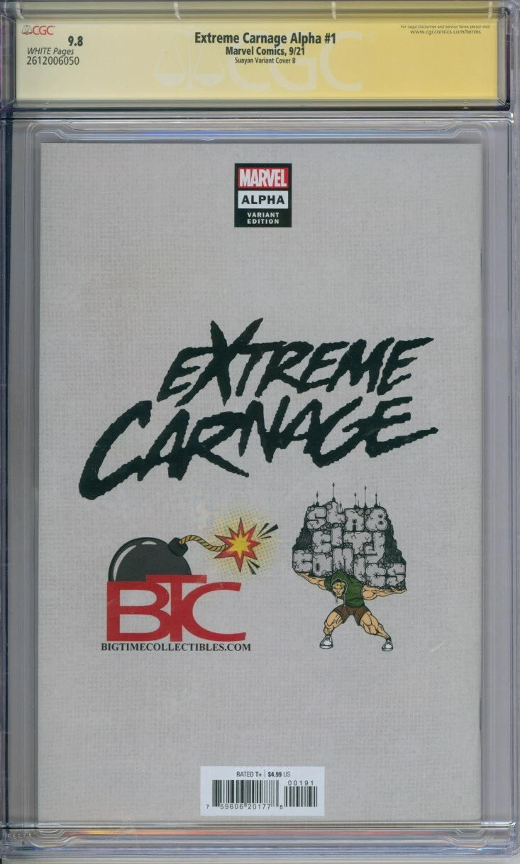 Extreme Carnage Alpha #1 CGC Signature Series 9.8 Signed By Suayan