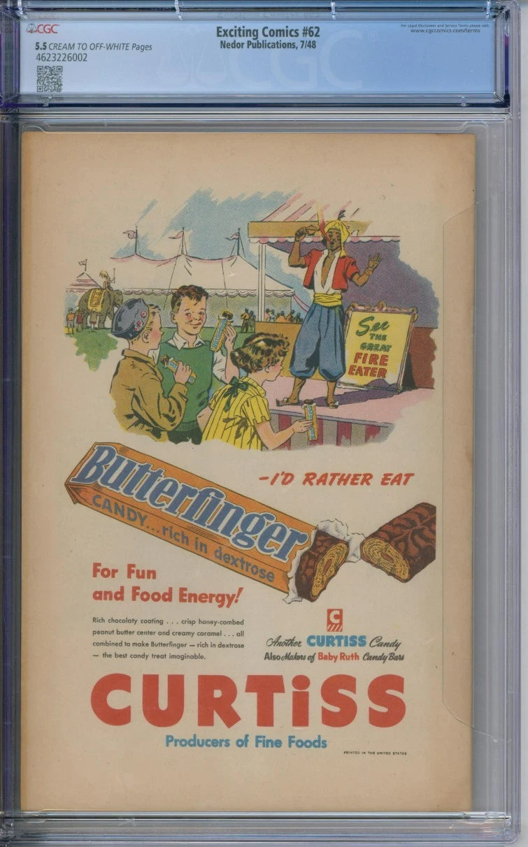 Exciting Comics #62 CGC 5.5 Airbrushed Cover