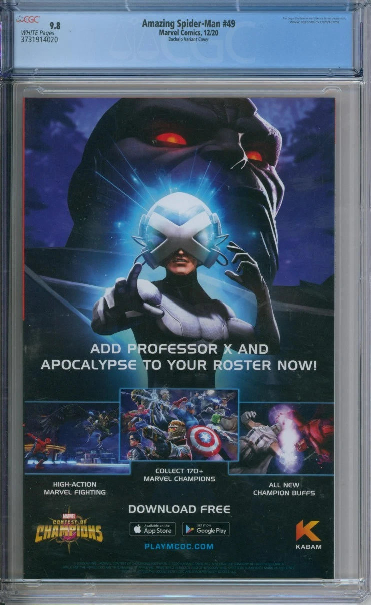 Amazing Spider-Man #49 (LGY #850) CGC 9.8 Bachalo Variant