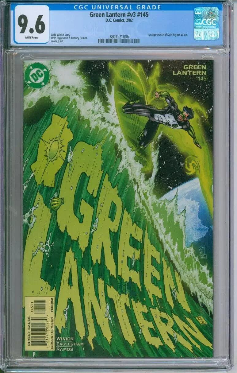 Green Lantern #V3 #145 CGC 9.6 1st Appearance Of Kyle Rayner As Ion