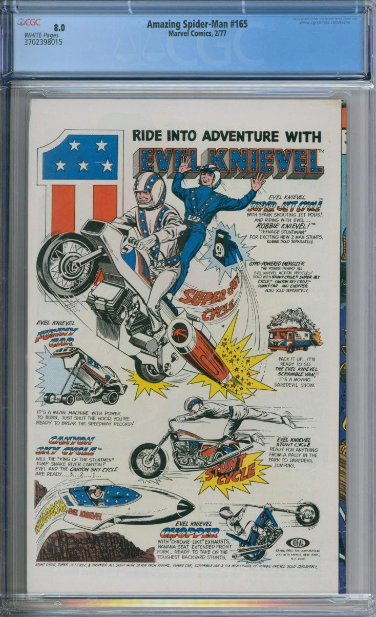 Amazing Spider-Man #165 CGC 8.0 John Romita Cover