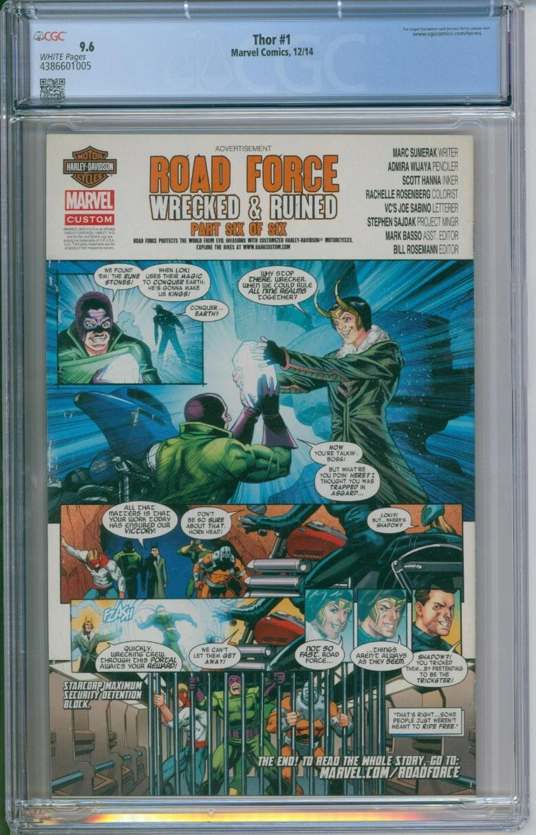 Thor #1 CGC 9.6 Jane Foster Becomes The New Thor