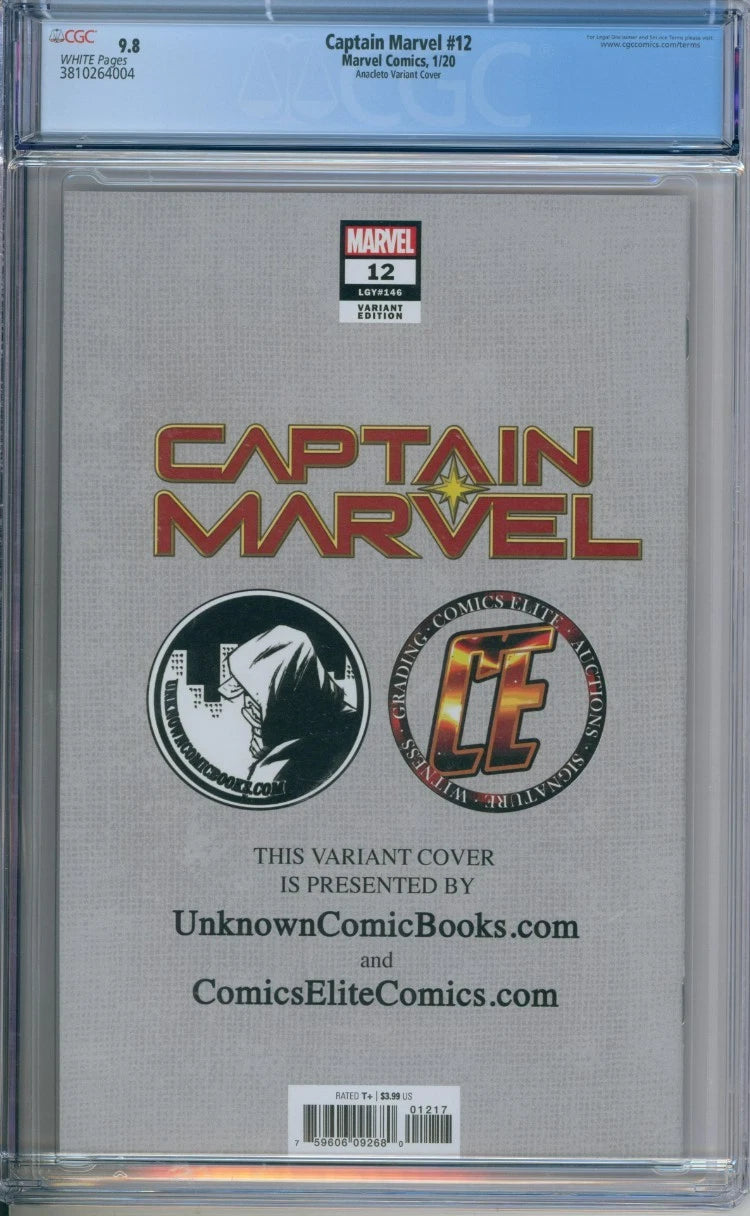 Captain Marvel #12 CGC 9.8 Variant Cover