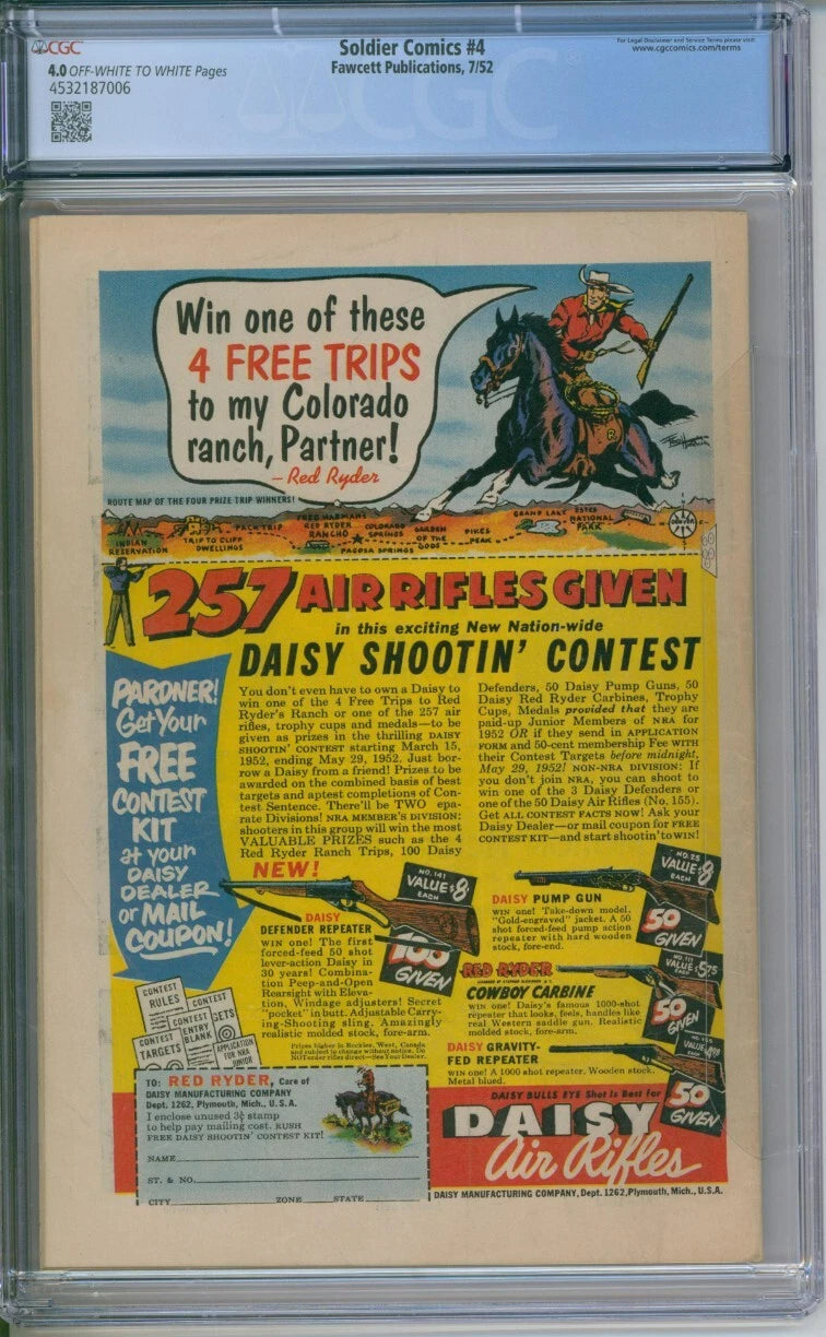 Soldier Comics #4 CGC 4.0