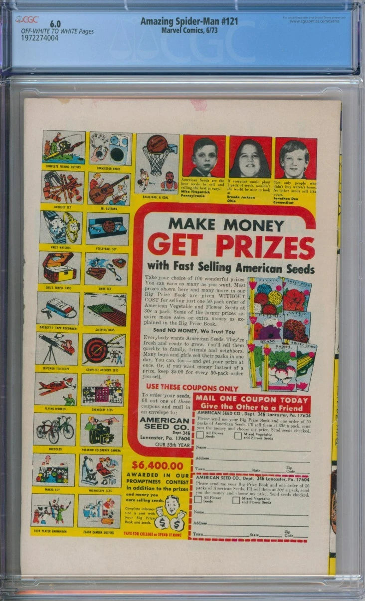 Amazing Spider-Man #121 CGC 6.0 "Death" Of Gwen Stacy