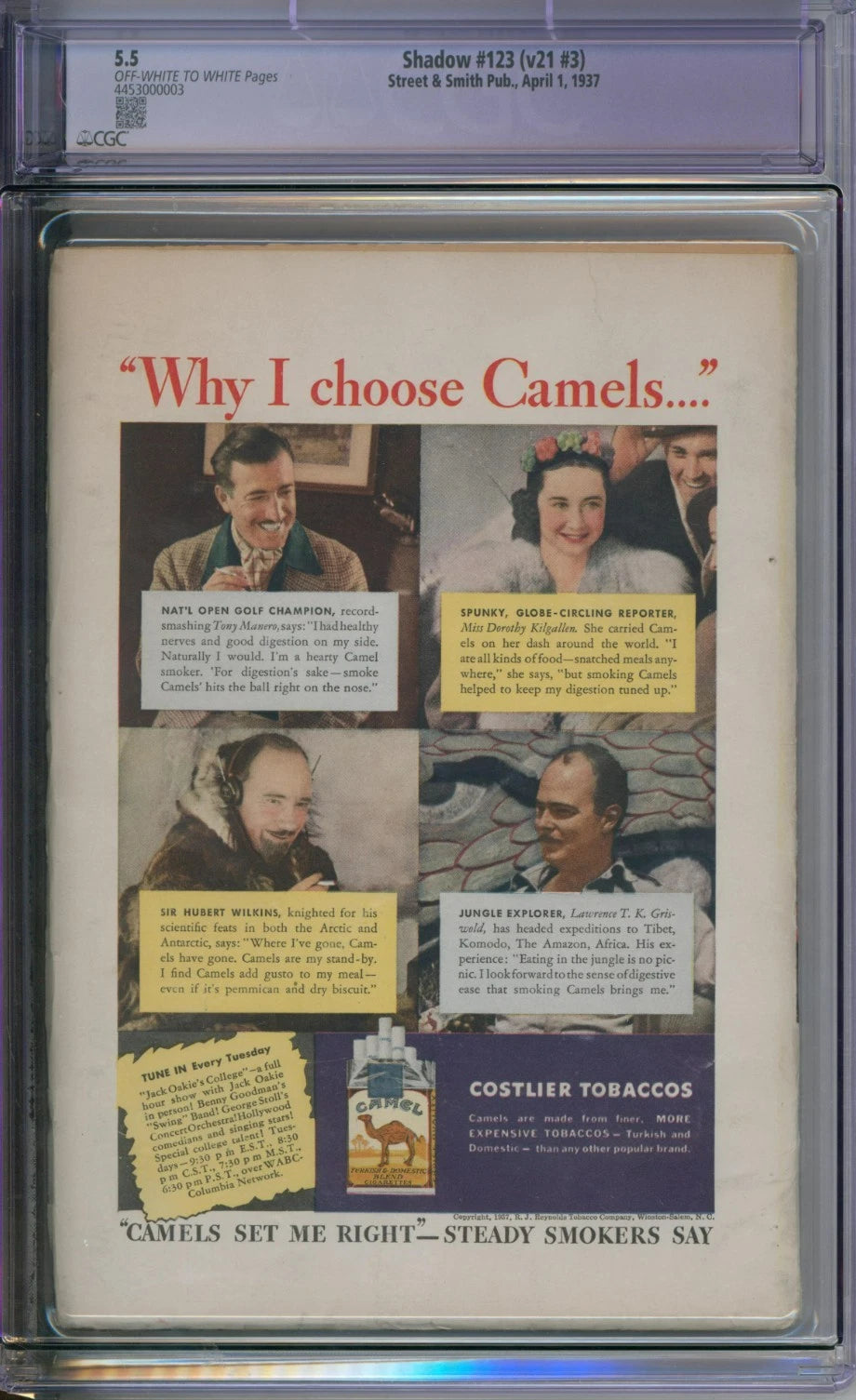 The Shadow #123 (v21 #3) CGC Restored Grade 5.5 Slight (C-1)