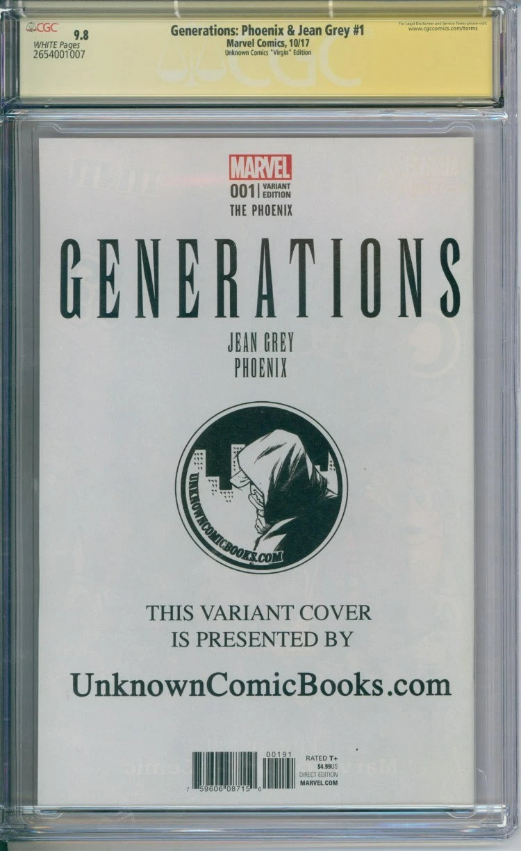 Generations: Phoenix & Jean Grey #1 CGC Signature Series 9.8 Signed Greg Horn