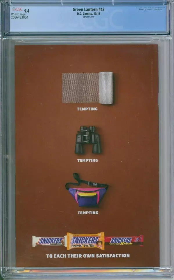 Green Lantern #43 CGC 9.4 "Bombshells" Variant Cover