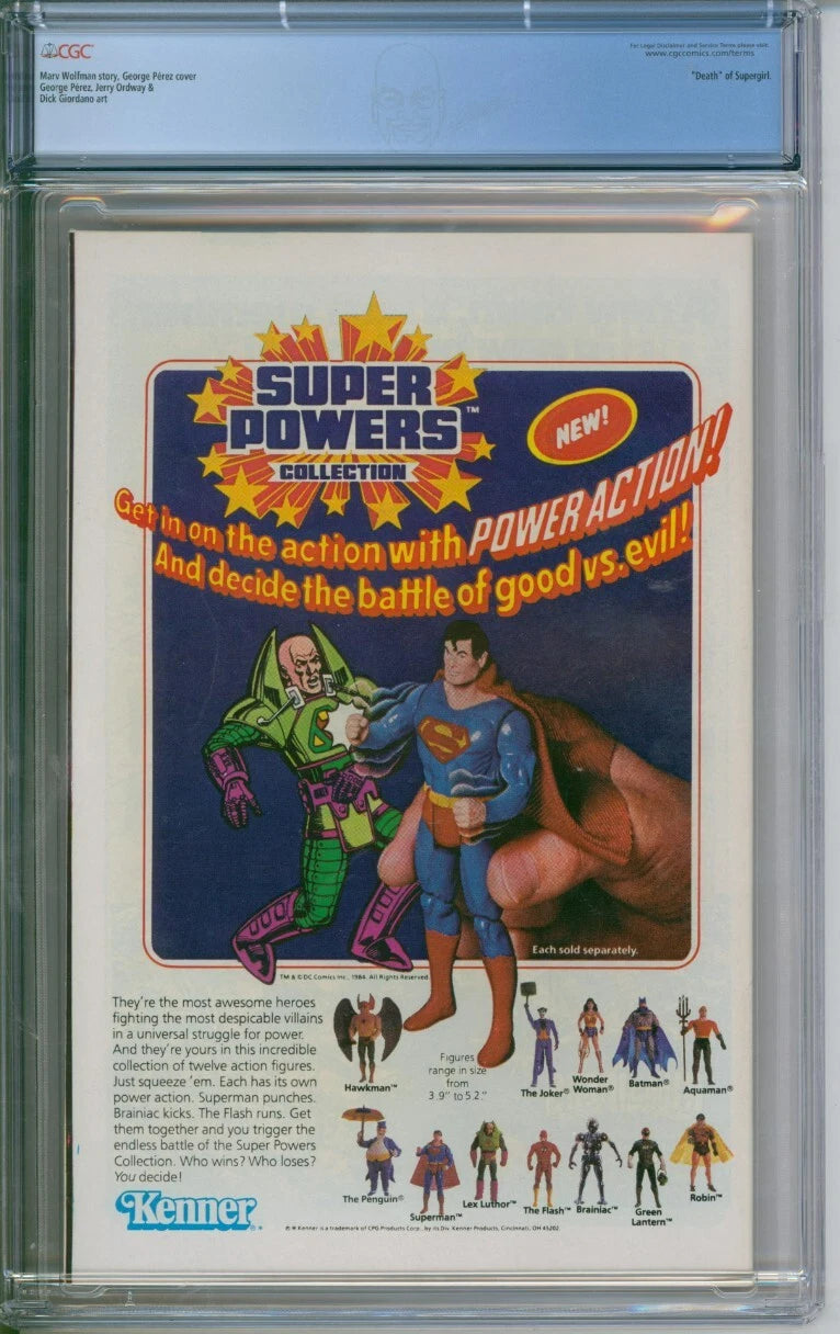 Crisis On Infinite Earths #7 CGC 9.8 "Death" of Supergirl