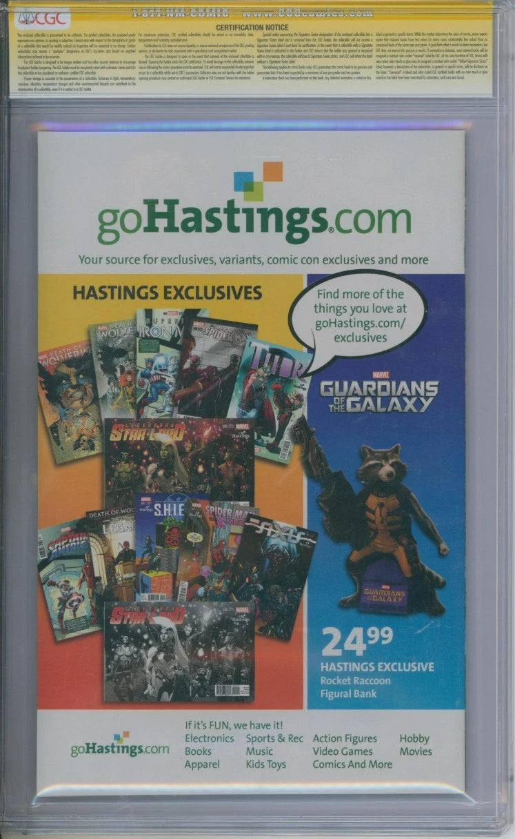 Secret Wars #3 CGC Signature Series 9.8 Signed by Stan Lee