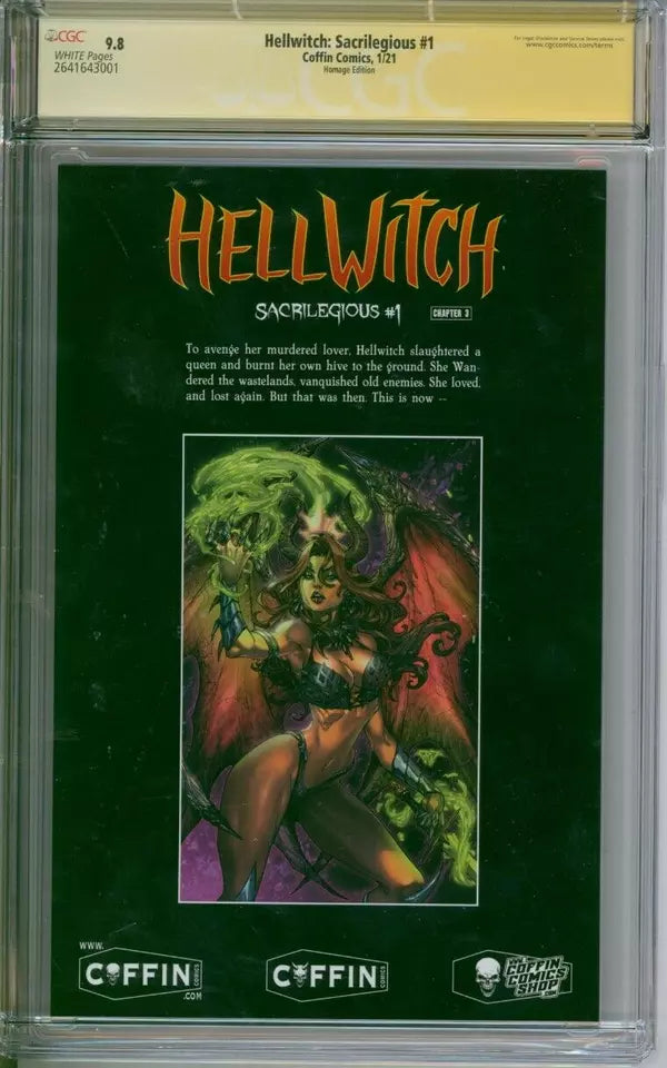 Hellwitch: Sacrilegious #1 CGC Signature Series 9.8 Signed By Brian Pulido