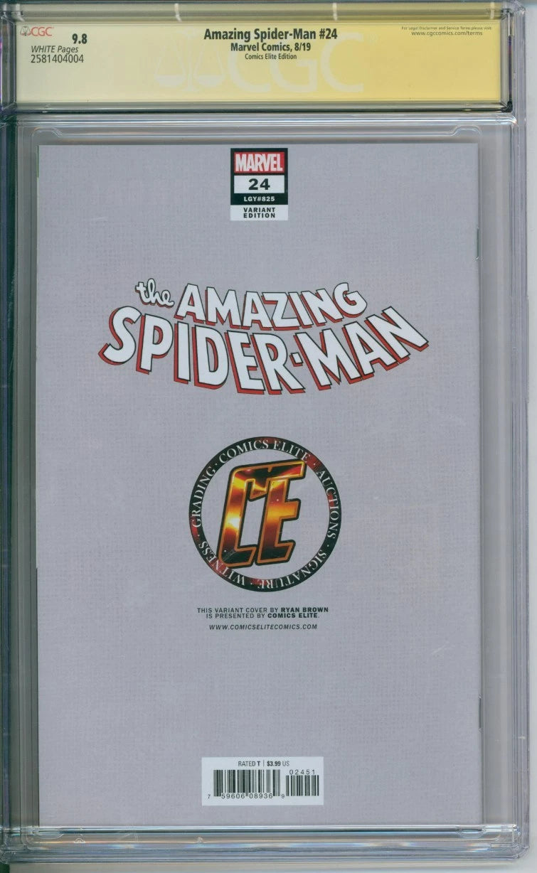 Amazing Spider-Man #24 CGC Signature Series 9.8 Signed Ryan Brown