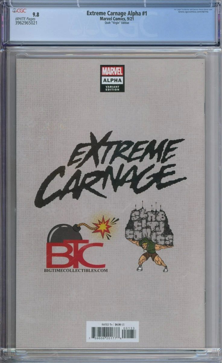 Extreme Carnage Alpha #1 CGC 9.8 Quah "Virgin" Edition