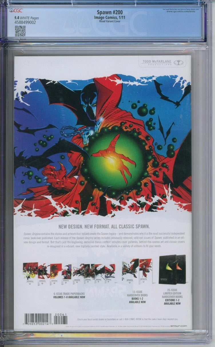 Spawn #200 CGC 9.4 Wood Variant Cover