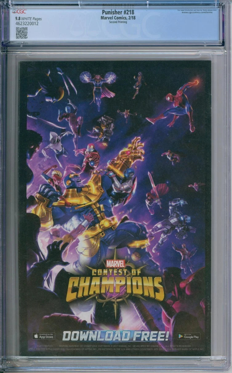 Punisher #218 CGC 9.8 Frank Castle dons War Machine Armor