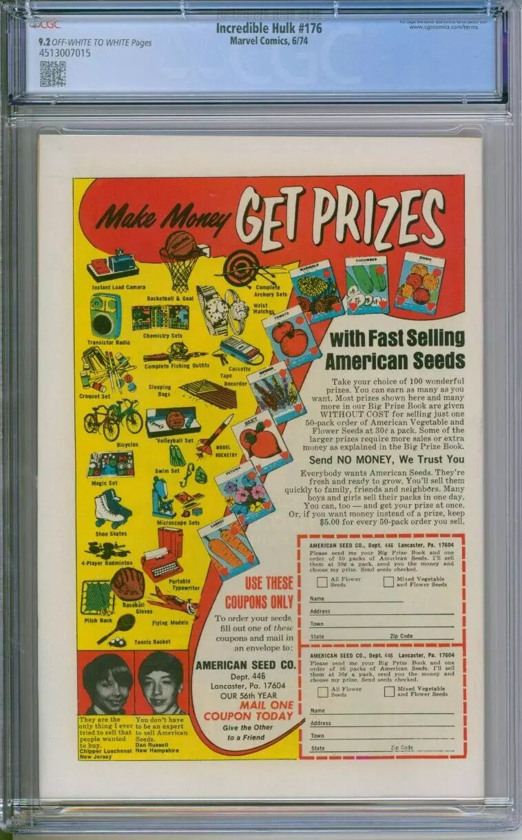 Incredible Hulk #176 CGC 9.2 Mile High 2 Collection With COA