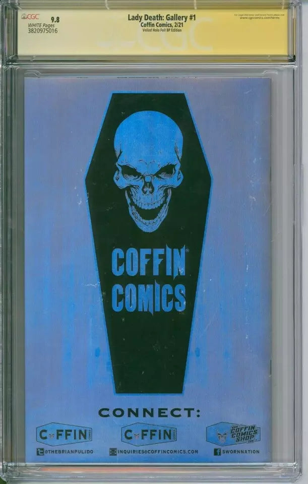 Lady Death: Gallery #1 CGC Signature Series 9.0 Moore & Pulido