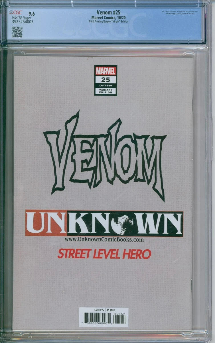 Venom #25 (LGY #190) CGC 9.6 Third Printing "Virgin" Edition