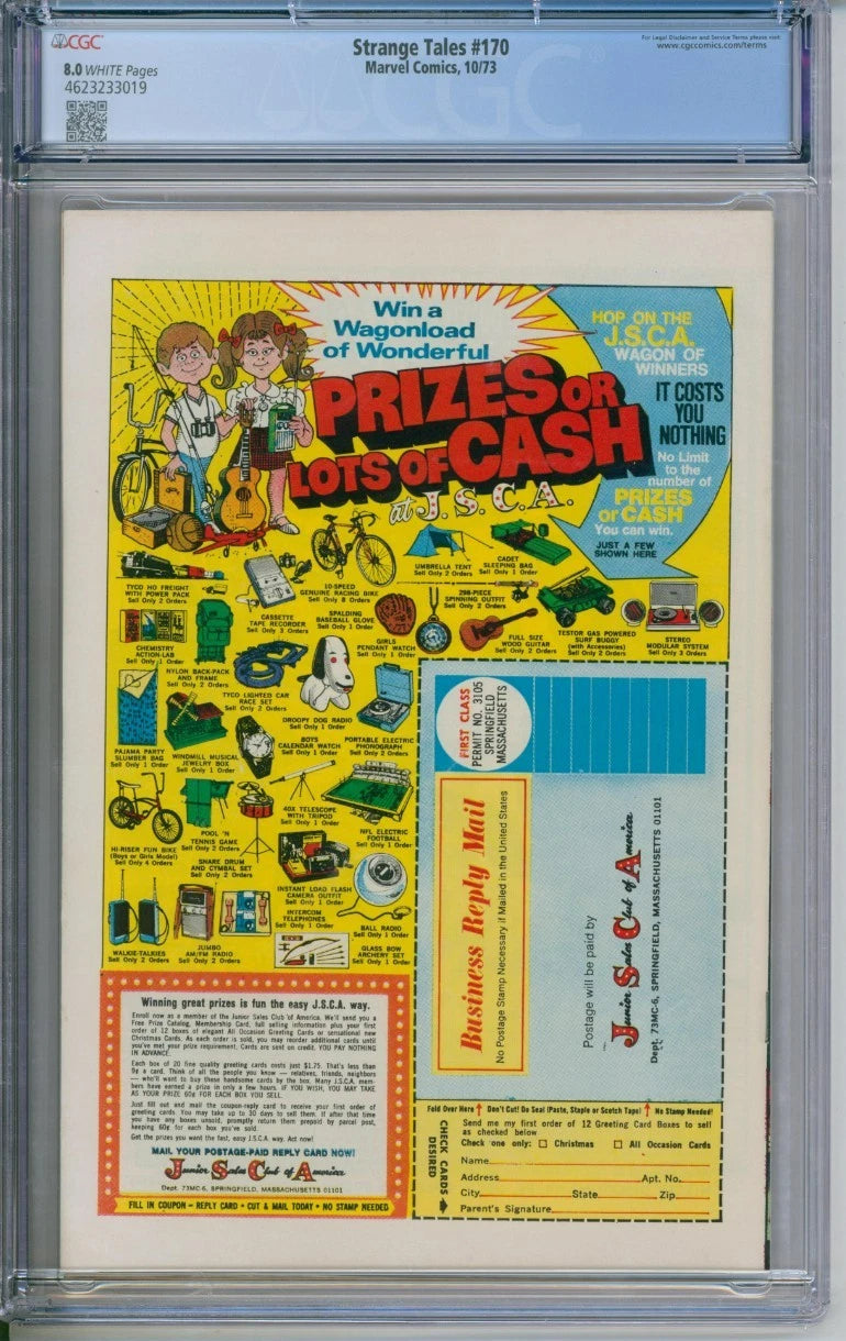 Strange Tales #170 CGC 8.0 2nd Appearance of Brother Voodoo