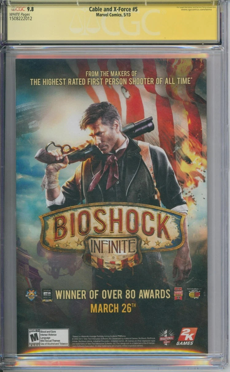 Cable & X-Force #5 CGC Signature Series 9.8 Signed By Dennis Hopeless