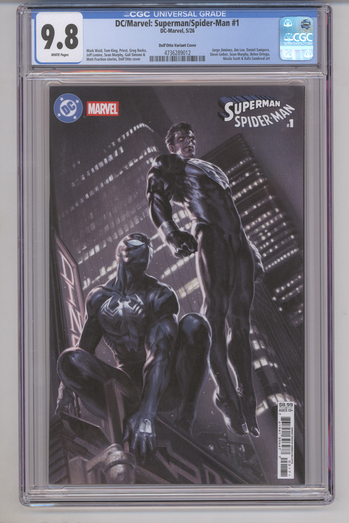 DC/Marvel: Superman/Spider-Man CGC Graded 9.8 Dell'Otto Variant Cover