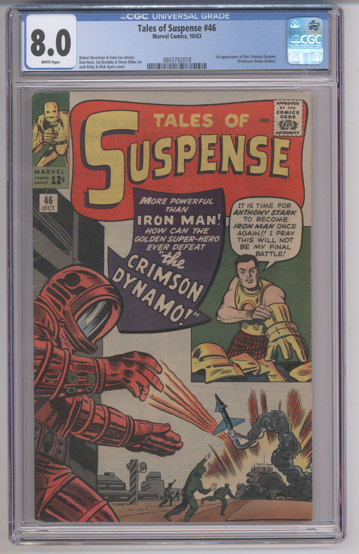 Tales of Suspense #46 CGC Graded 8.0