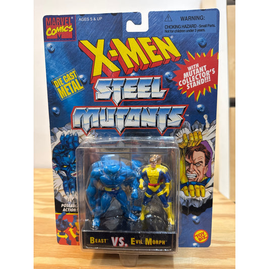 1994 Toy Biz X-Men Steel Mutants Beast vs Evil Morph original packaging front