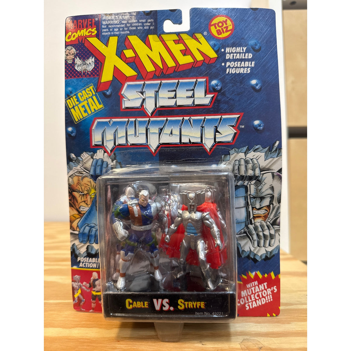 1994 Toy Biz X-Men Steel Mutants Cable vs Stryfe carded set front