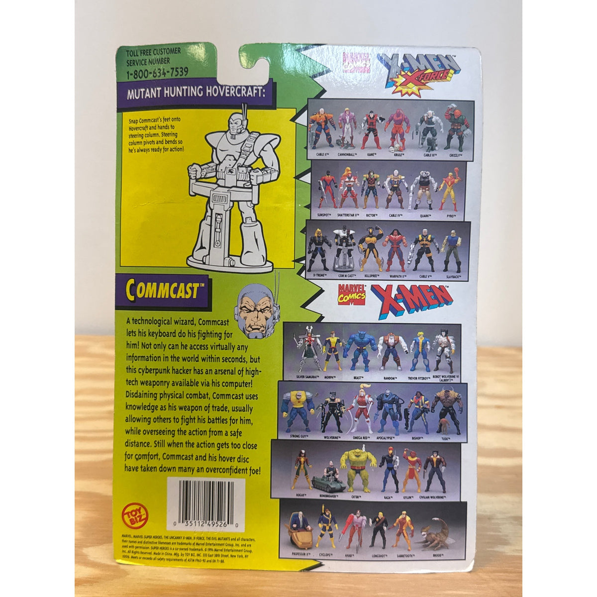 Toy Biz X-Men X-Force Commcast original carded packaging photo 2