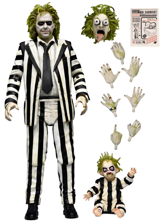 BEETLEJUICE BEETLEJUICE - 7 IN SCALE ACTION FIGURE - ULTIMATE BEETLEJUICE - STRIPED SUIT