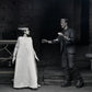 UNIVERSAL MONSTERS - 7 INCH SCALE ACTION FIGURE - BRIDE OF FRANKENSTEIN 90TH ANN. THE MONSTER & HIS MATE 2 PACK (B&W)