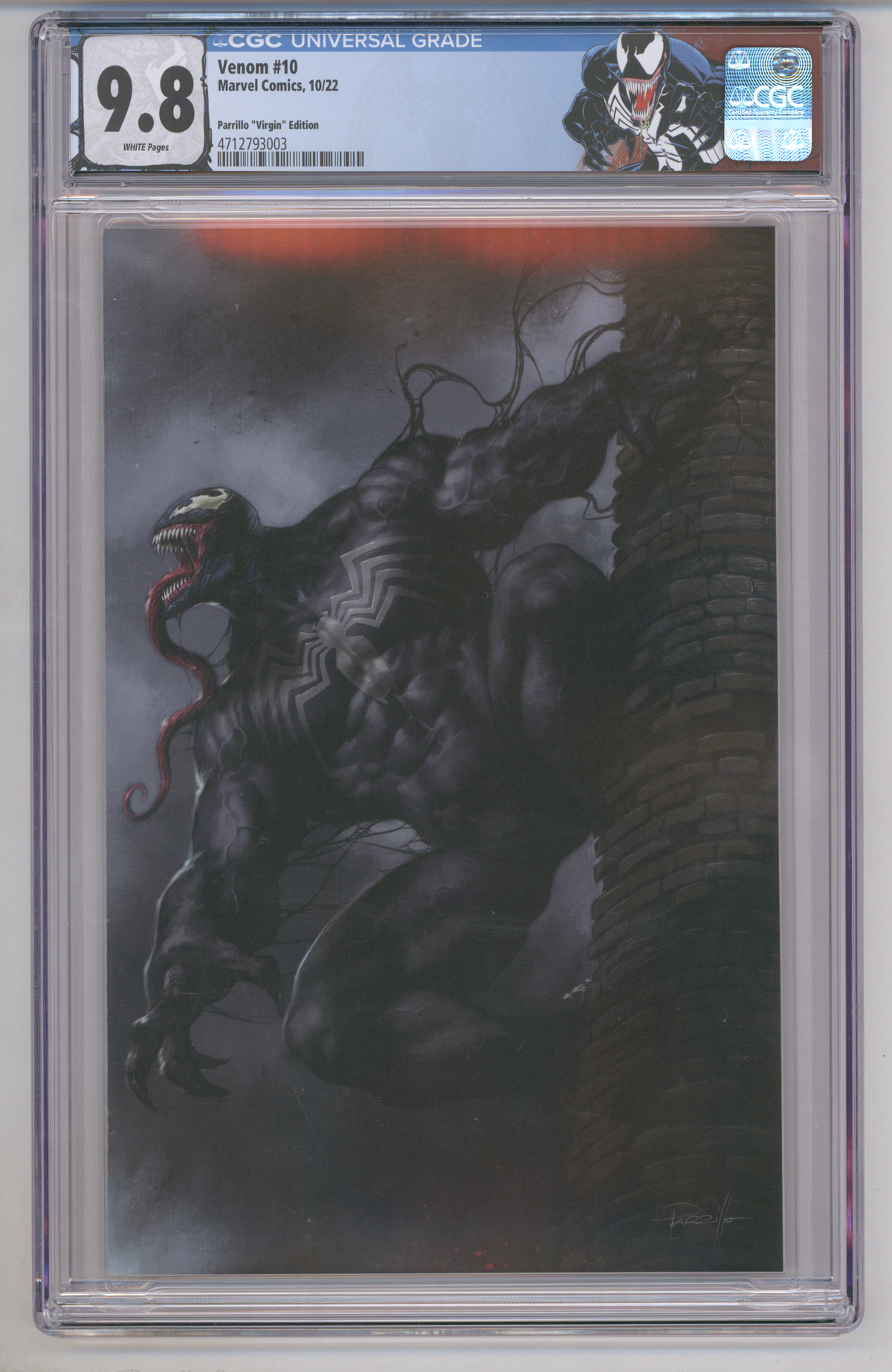 Venom #10 CGC Graded 9.8 Parrillo "Virgin" Edition