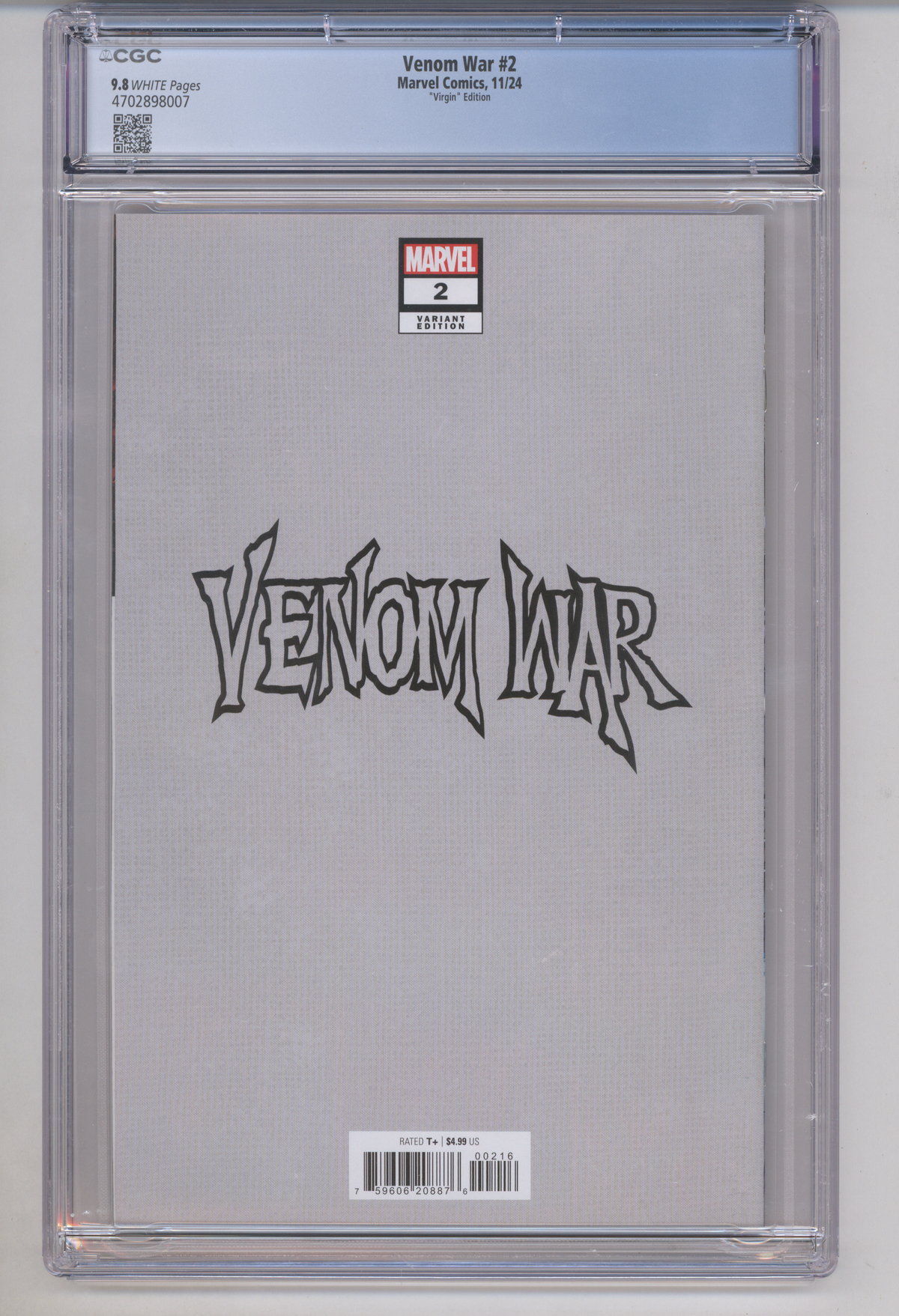 Venom War #2 CGC Graded 9.8
