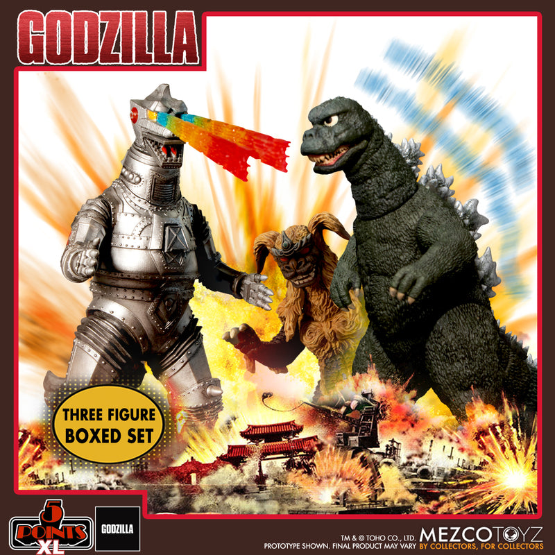 5 Points XL Godzilla vs Mechagodzilla (1974) Three Figure Boxed Set