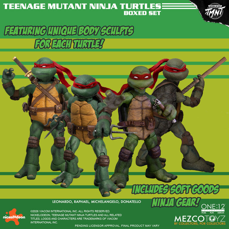 Pre-Order: One:12 Collective - Teenage Mutant Ninja Turtles Boxed Set - Mezco