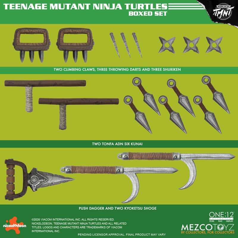 Pre-Order: One:12 Collective - Teenage Mutant Ninja Turtles Boxed Set - Mezco