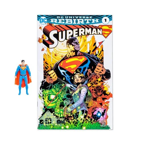 Superman: Rebirth Superman Page Punchers 3-Inch Scale Action Figure with DC Universe Rebirth Superman # 1 Comic Book