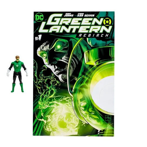 Green Lantern Hal Jordan Page Punchers 3-Inch Scale Action Figure with Green Lantern: Rebirth #1 Comic Book