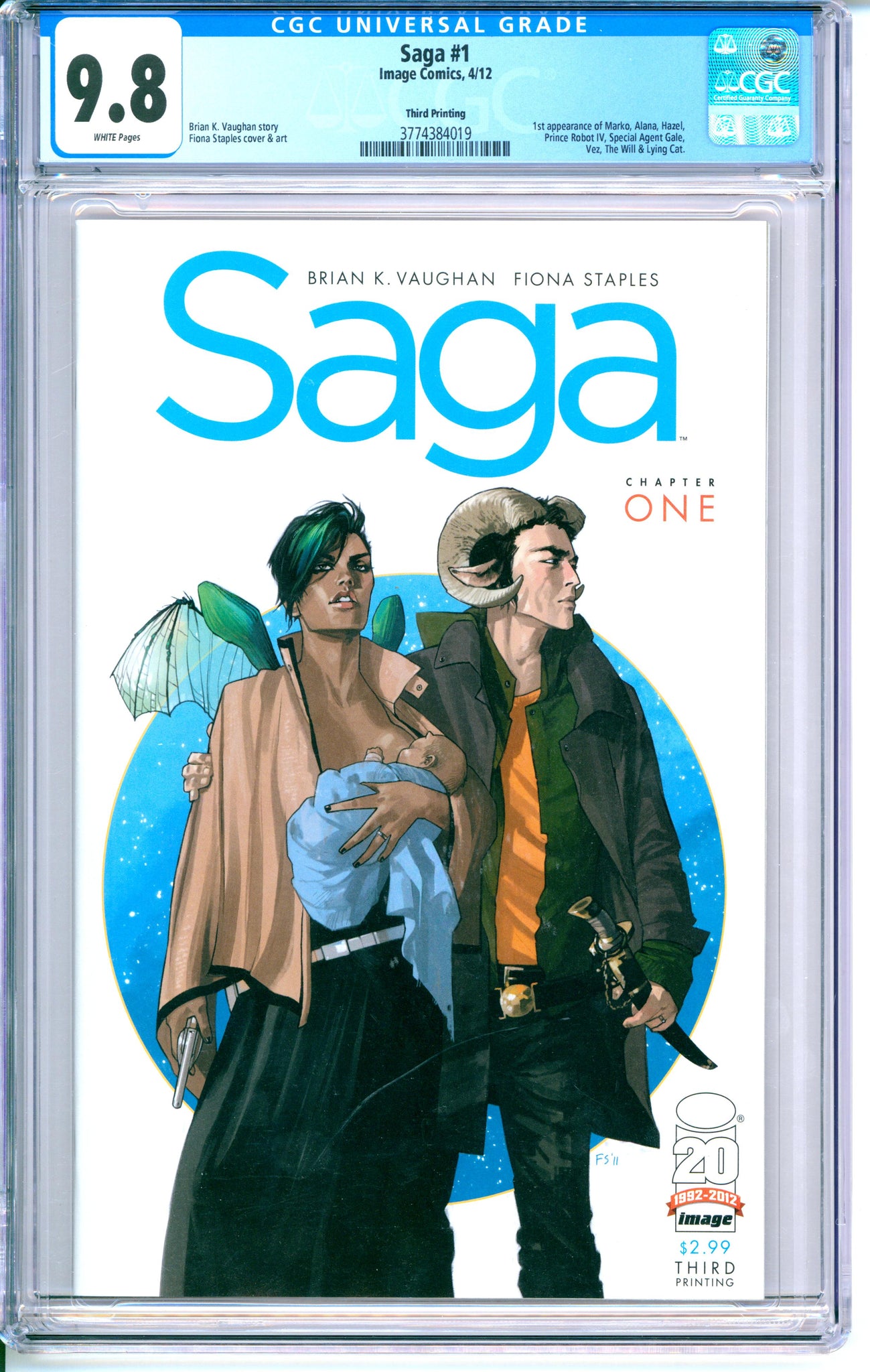 Saga #1 Third Printing CGC 9.8