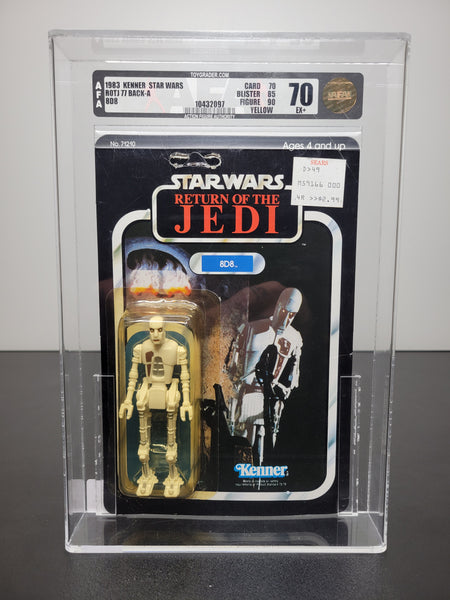 Star Wars 1983 ROTJ 77 BACK-A Carded and graded Action Figure - 8D8 graded AFA 70