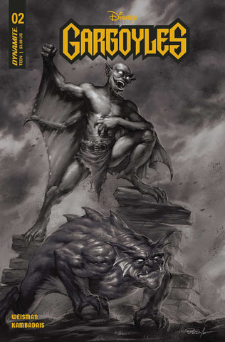 Gargoyles #2 Cover Y 10 Copy Foc Variant Edition Parrillo Black & White