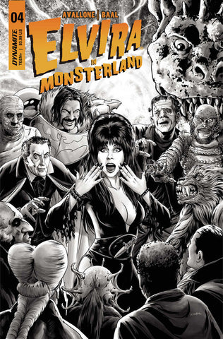 Elvira In Monsterland #5 Cover E 10 Copy Variant Edition Baal Black & White