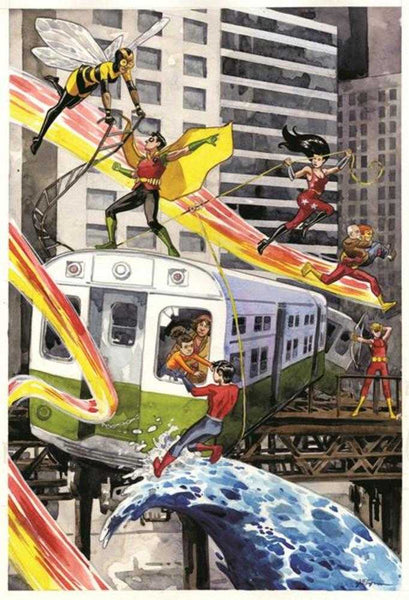 Worlds Finest Teen Titans #6 (Of 6) Cover D 1 in 25 Jill Thompson Card Stock Variant