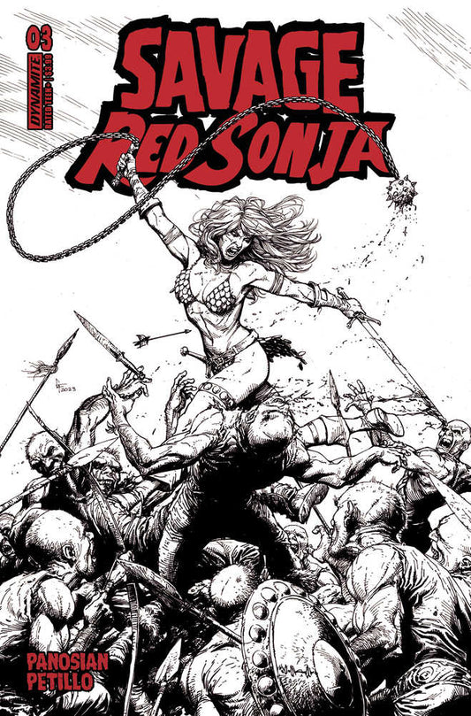 Savage Red Sonja #3 Cover E 10 Copy Variant Edition Frank Line Art