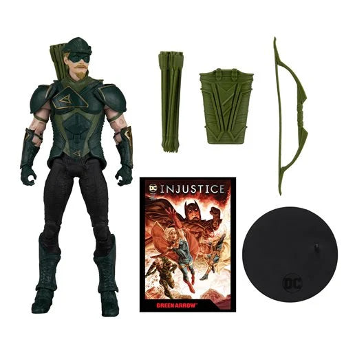 Injustice 2 Page Punchers Wave 1 Green Arrow 7-Inch Scale Action Figure with Injustice Comic Bookp