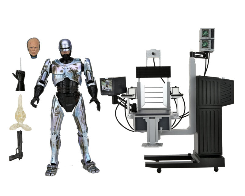 RoboCop 7″ Scale Action Figure Ultimate Battle-Damaged RoboCop with Chair